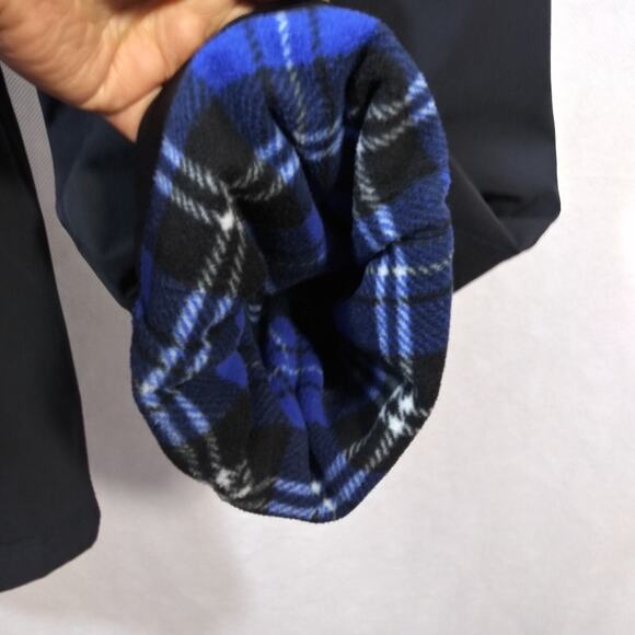 TALBOTS ROLL CUFF STRAIGHT LEG PANT FLEECE LINED BLUE PLAID Petite SIZE 3XP - Picture 5 of 9